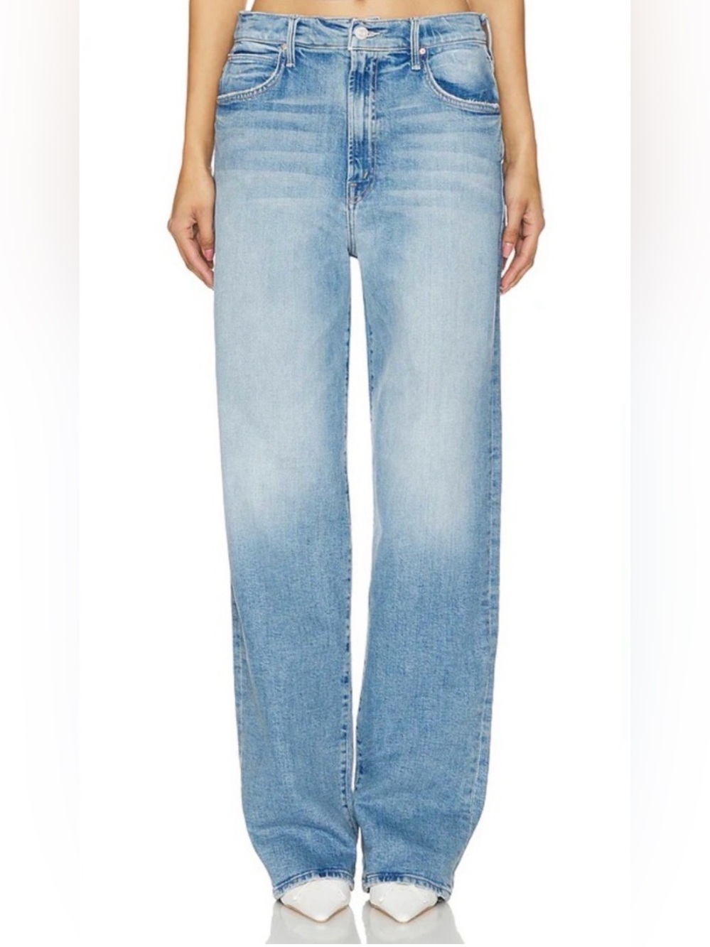 MOTHER The Spitfire Sneak High Rise Wide Leg
Jeans - Wash: I Confess